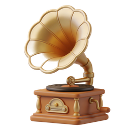 Vintage Gramophone Icon for Nostalgic Designs