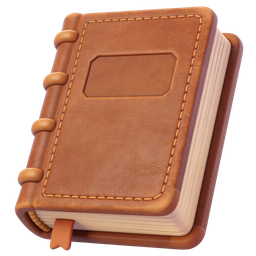 Leather Journal Icon for Writing and Organization
