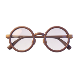 Stylish Round Glasses Icon for Fashion and Vision