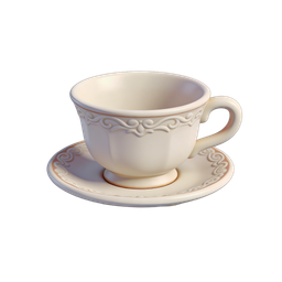 Elegant Teacup Icon for Culinary Designs