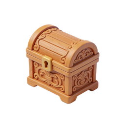 Wooden Treasure Chest Icon for Adventure Themes