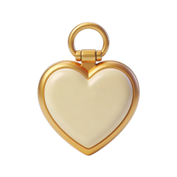 Elegant Golden Heart Icon for Love and Romance