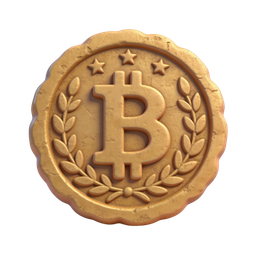 Elegant Bitcoin Medal Icon for Financial Success