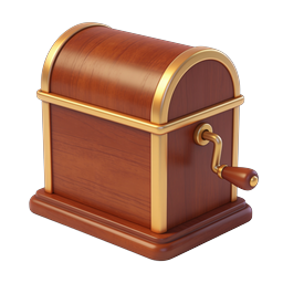 Antique Music Box Icon - Vintage Treasure Chest Design