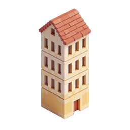 Isometric Apartment Building 3D Icon