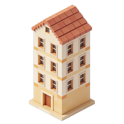 Isometric Apartment Building 3D Icon | Real Estate Asset