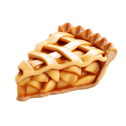 Apple Pie Slice Icon - 3D Rendered Dessert