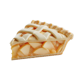 Apple Pie Slice with Lattice Crust - Realistic Food Icon