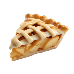 Apple Pie Slice Icon - Realistic Lattice Crust Dessert