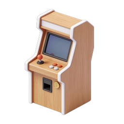 Retro Arcade Game Machine 3D Icon - Classic Gaming