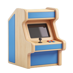 Retro Arcade Machine Cabinet 3D Render Icon