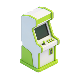 Retro Arcade Machine Icon - 3D Gaming Cabinet Illustration