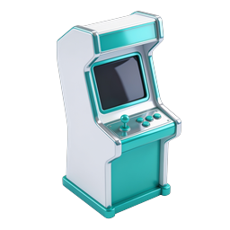 Arcade Machine Icon - Retro Gaming Cabinet 3D Icon