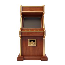 Biểu tượng máy game thùng cổ điển - Render 3D chân thực
