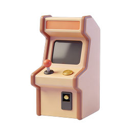 Retro Arcade Machine Icon | Classic Gaming Cabinet 3D