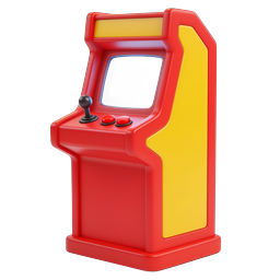 Retro-Arcade-Automat 3D-Icon - Klassischer Gaming-Cabinet
