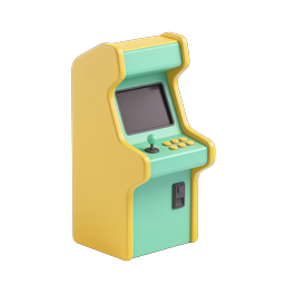 Biểu tượng máy game thùng retro | Tủ game 3D Isometric