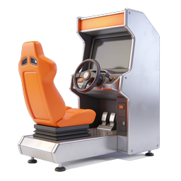 Arcade Racing Game Cabinet Icon - 3D Render