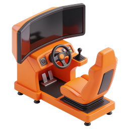Icône 3D de simulateur de jeu de course d'arcade