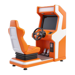 Arcade Racing Machine Icon - 3D Gaming Cabinet