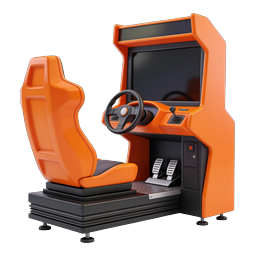 Arcade Racing Simulator Machine 3D Icon