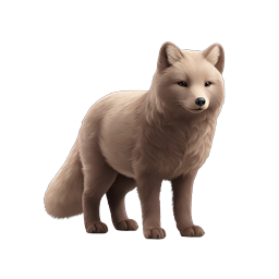 Arctic Fox 3D Realistic Wildlife Icon