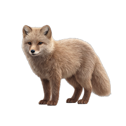 Adorable Arctic Fox Cub Wildlife Icon | Nature Animal