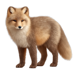 Realistic Arctic Fox Wildlife Icon | Nature Animal Graphics