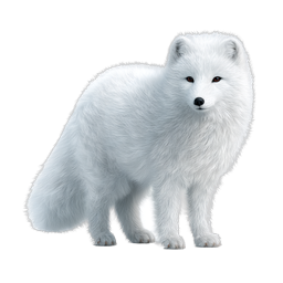 Realistic Arctic Fox Icon | Premium Wildlife Illustration