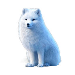 Arctic Fox Realistic 3D Icon - Wildlife Animal