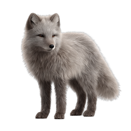 Arctic Fox Realistic 3D Icon | Wildlife Animal