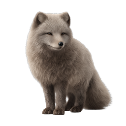 Realistic Arctic Fox 3D Illustration | Wildlife Icon