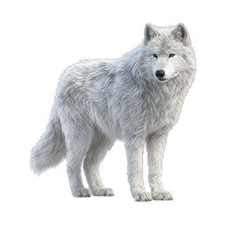 Arctic Wolf Realistic Wildlife Icon | Premium Animal Graphics