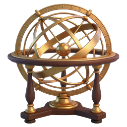 Armillary Sphere Icon - Vintage Astronomical Instrument