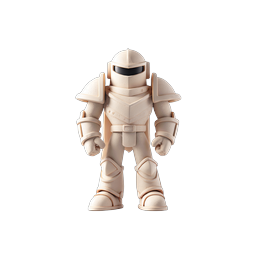 Gepanzerter Ritter Charakter Icon - 3D Clay Style