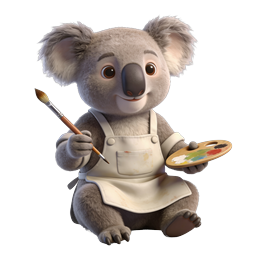 Charming Artist Koala Icon for Creative Projects