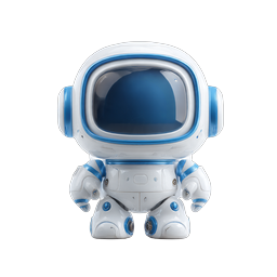 Cute 3D Astronaut Character Icon - Space Explorer