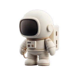 Cute 3D Astronaut Character Icon for Space Themes