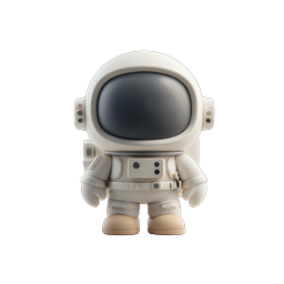 Cute 3D Astronaut Character Icon - Space Explorer