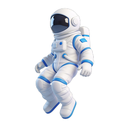 3D Astronaut Character Icon - Space Explorer Mascot