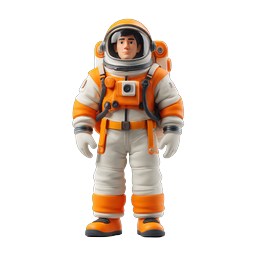 Astronaut Clay 3D Character Icon - Space Explorer