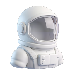 Astronaut Clay Icon - 3D Space Explorer Illustration