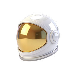 Astronaut Helmet 3D Icon - Space Exploration Design