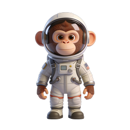 Adventurous Astronaut Monkey Icon for Kids