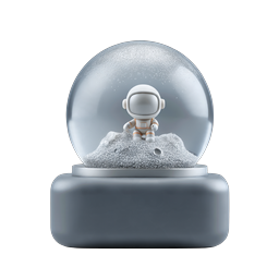 Icona 3D Bola di Neve Astronauta - Collezionabile Esploratore Spaziale