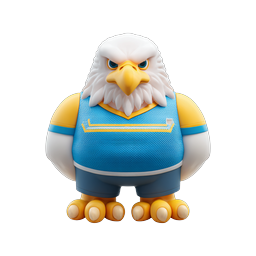 Athletic Eagle Character Sports Mascot Icon