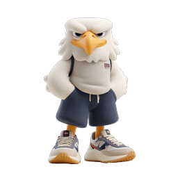 Stylisches sportliches Adler-Maskottchen-Charakter-Icon