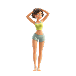 Athletic Girl Fresh 3D Character Icon