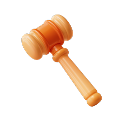 Auction Hammer Icon - Legal & Bidding Symbol