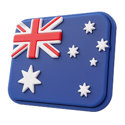 Australia Flag Icon - 3D Clay Style National Symbol